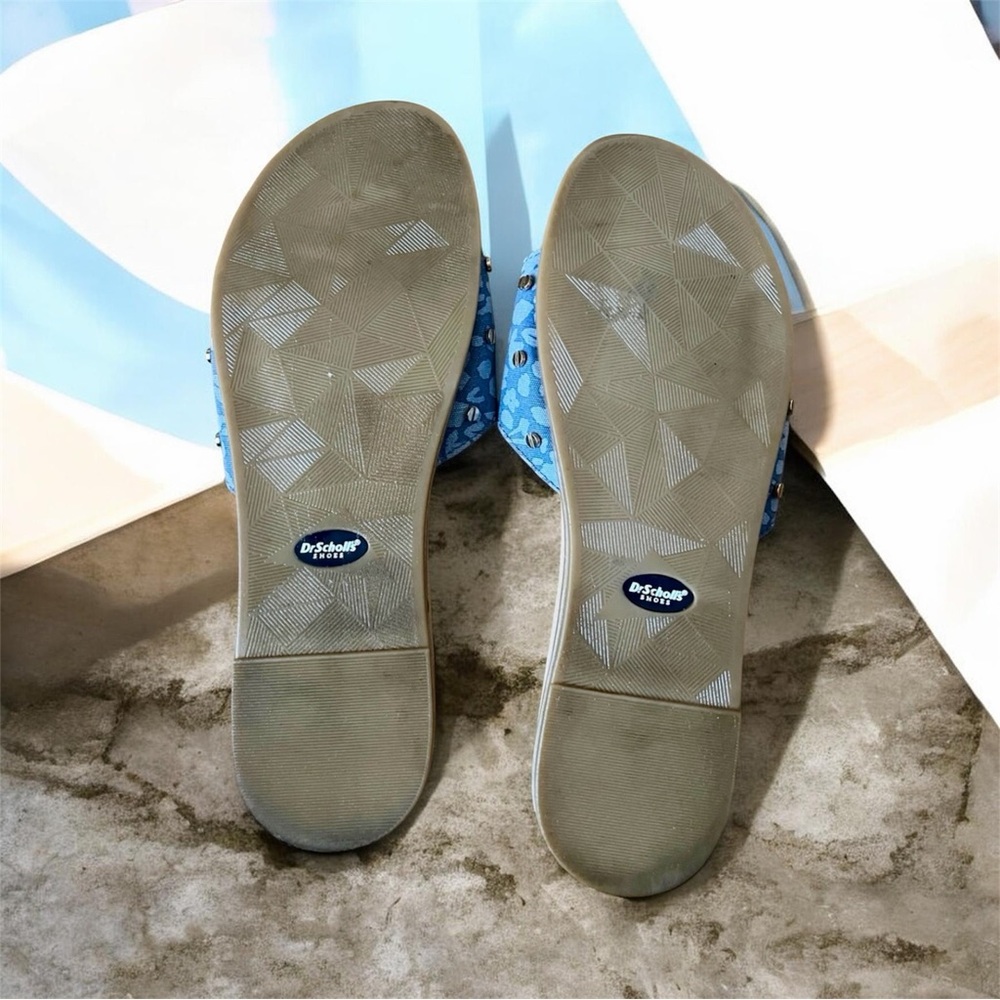 Dr. Scholl's Shoes Originalist Sandals Slides Blue Chambray Women’s 8.5 / 8-1/2 - Picture 3 of 9